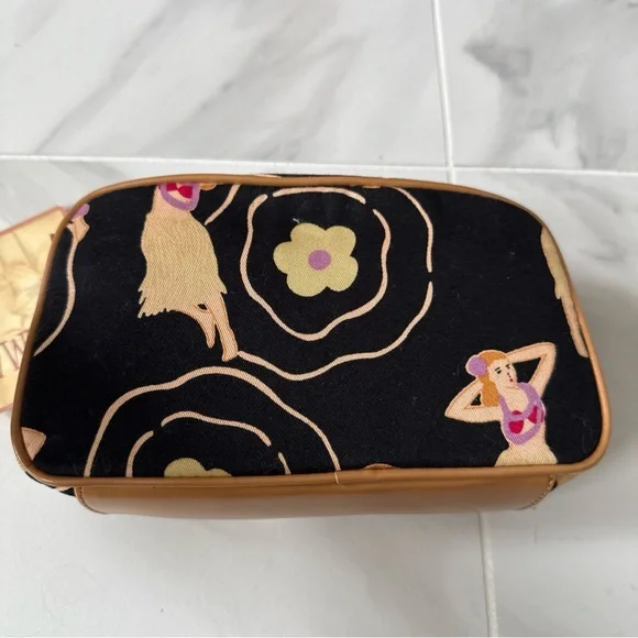 Tommy Bahama Waikiki Hawaiian Hula Mini Clutch Bamboo Zipper Toiletry Bag NEW - Picture 7 of 8